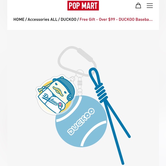 Pop Mart DUCKOO Blue Keychain - Picture 1 of 6